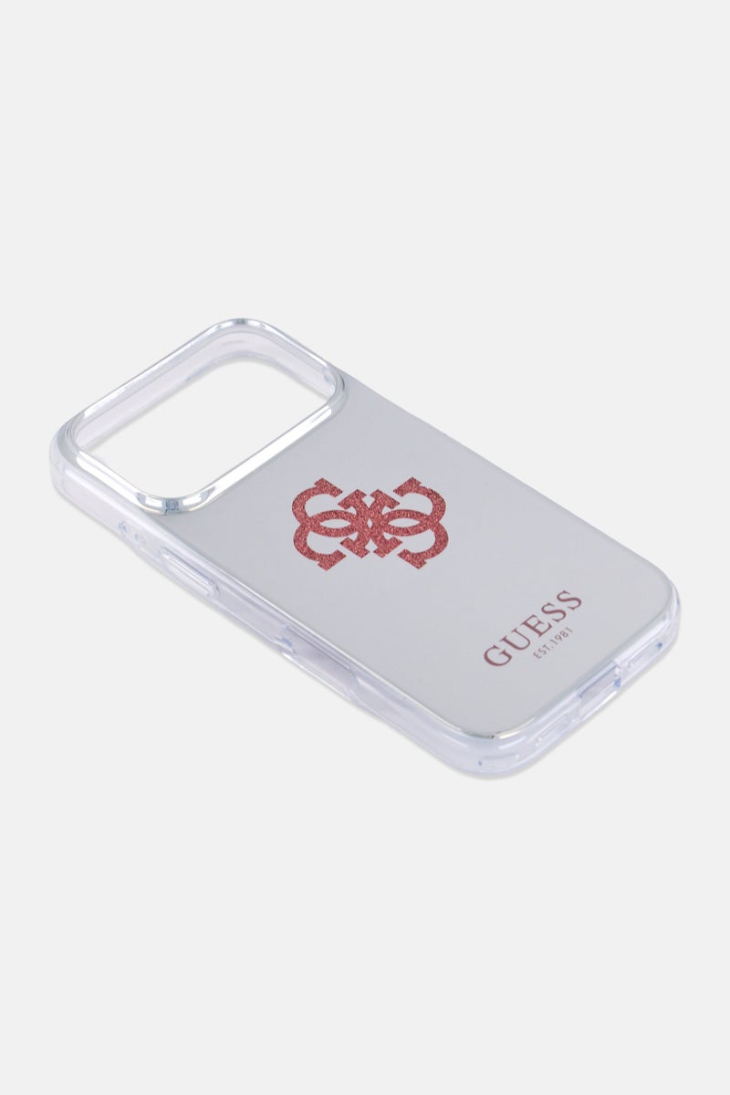 GUESS iPhone 17 Pro Compatible Magsafe Mobile Case, Silver - Image 4